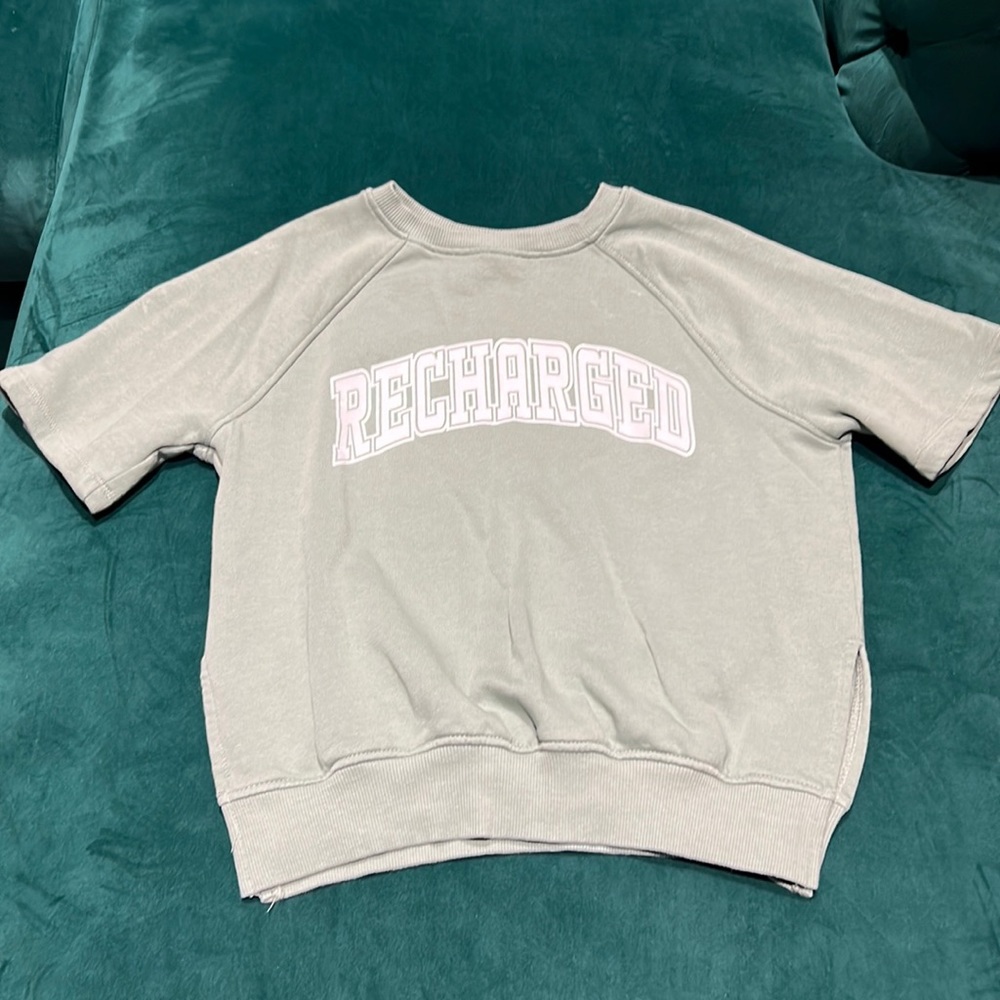 Cotton split hem shirt